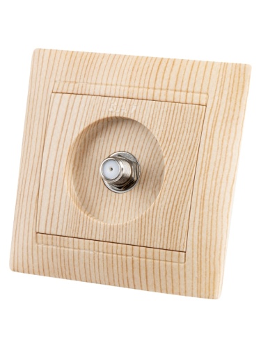 Розетка SAT (F-разъем) 0-2400МГц сосна Лама TDM | код SQ1815-0321 | TDM