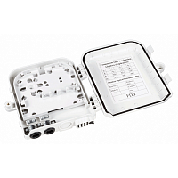 Настенный распределительный бокс на 8 волокон, наружной установки, IP65 | код LAN-FDB-FTTH08/OUT | LANMASTER