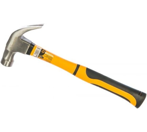 Молоток - гвоздодер 450г фиберглассовая двухкомпонентная ручка с магнитом | код. 73/6/8/8 | Вихрь Молоток - гвоздодер 450г фиберглассовая двухкомпонентная ручка с магнитом | код. 73/6/8/8 | Вихрь