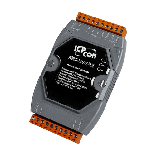 HRT-710-UTA CR Modbus RTU/ASCII to HART Gateway (RoHS) (for -40 ? application) | код 00-06138265 | ICP DAS