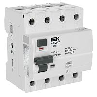 ARMAT ВДТ R10N 4P 32А 100мА тип B IEK | код AR-R10N-4-032B100 | IEK