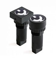 Индикатор положения выключателя, штекерное подкл., уст.размер 16/24, квад., жёлт., 230В, | код AP4F12DY230 | DKC