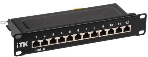 ITK 1U патч-панель кат.6 STP 12 портов 10" (Dual IDC) | код PP12-1UC06S-D05-10 | IEK