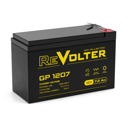 Аккумулятор REVOLTER GP 1207 12/7,2 В/Ач | код 4614040020015 | REVOLTER