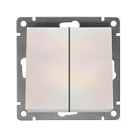 Выключатель 2-кл. СП Афина 10А IP20 механизм жемчуг | код A0023-OBr | Universal