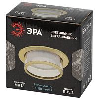 Встраиваемый светильник декоративный DK99 GD MR16 GU5.3 золото | код Б0058395 | ЭРА