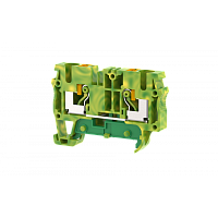 Клемма заземления PUSH-IN 6 мм2, на 2 подключения PGQ6 | код 3104070000 | Elmex