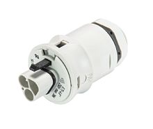 Взрывозащищенный вилочный разъем в панель, М20, IP68(69k), 3 полюса, винтовая фиксация провода, номинальные характеристики: 250/400V, 20A, цвет: белый, серия RST Ex | код X6.032.6053.0 | Wieland