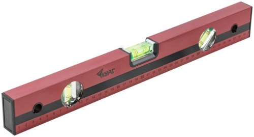 Уровень "Оптима" 400мм 3 глазка фрезерованная рабочая грань красн. корпус КУРС 18021