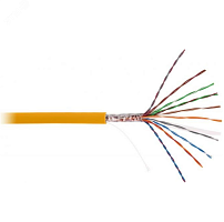 Кабель U/UTP 10 пар Кат.5 одножильный медный внутренний LSZH оранж 305м | код EC-UU010-5-LSZH-OR-3 | NETLAN