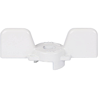 Ручка-бабочка для шарового крана 1/2'-3/4' белая | код RG008SMA331CB4 | STOUT