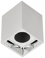 Светильник 4112 накл. поворотн. GU10 белый/хром пласт. IEK | код LT-UPB0-4112-GU10-1-K23 | IEK