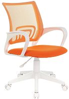 Кресло Бюрократ CH-W695NLT оранжевый TW-38-3 TW-96-1 сетка/ткань крестов. пластик пластик белый | код 1483035 | БЮРОКРАТ