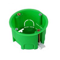 Коробка установочная СУ 68х45мм гипсокартон пласт.лапки (инд.уп.) | код КУ1201-И | HEGEL