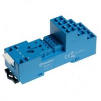 Розетка с винтовыми клеммами (с зажимной клетью) для реле 55.32, таймера 85.02, в комплекте металлическая клипса 094.51, версия: синий цвет | код 9462SMA | FINDER