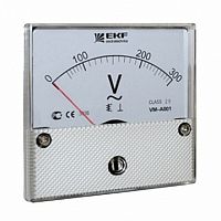 Вольтметр щитовой EKF PROxima 300В AC, аналоговый, кл.т. 2,5 |  код. vm-a801-300 |  EKF