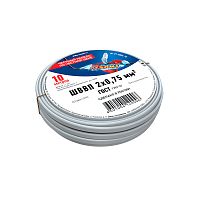 Провод ШВВП 2х0,75 мм кв, длина 10 метров, ГОСТ 7399-97 REXANT | код 01-8086-10 | REXANT