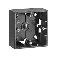 15 Коробка для наружного монтажа на 1 пост, графит | код 1590751-038 | Simon