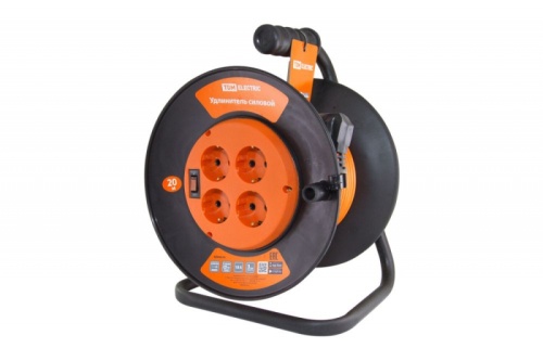 Удлинитель силовой УКз10-004 TDM (4 места/30м ПВС 3х0,75) | код SQ1301-0422 | TDM