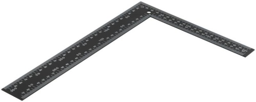 Угольник столярный цельно-металлический, крашеная шкала 200x300 мм | код 19618 | FIT