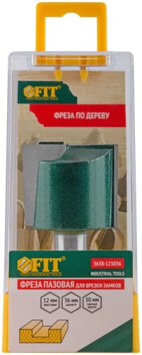 Фреза пазовая для врезки замков DxHxL=36х30х65 мм | код 3638-123036 | FIT фото 4