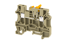 Клеммапроходная винтовая 4 мм2, с размыкателем, на 2 подключения, хаки DUTKD4(K) | код 1703120006 | Elmex