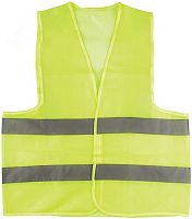 Жилет сигнальный желтый, 2 горизонтальные полосы, 60 гр, размер XL | код 12122М | MOS