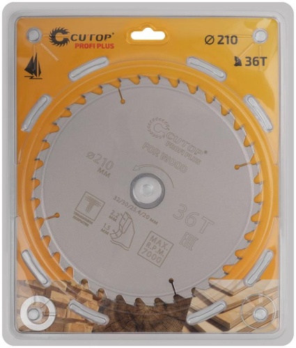 Диск пильный по дереву с тефлоновым покрытием 36Т, Profi plus, 210x1,5/2,2x32/30/25,4/20 мм | код 75-21036Т | FIT фото 2