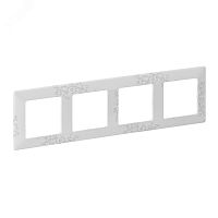 Valena LIFE Рамка 4 поста Эл грей универсальная | код 754124 | Legrand