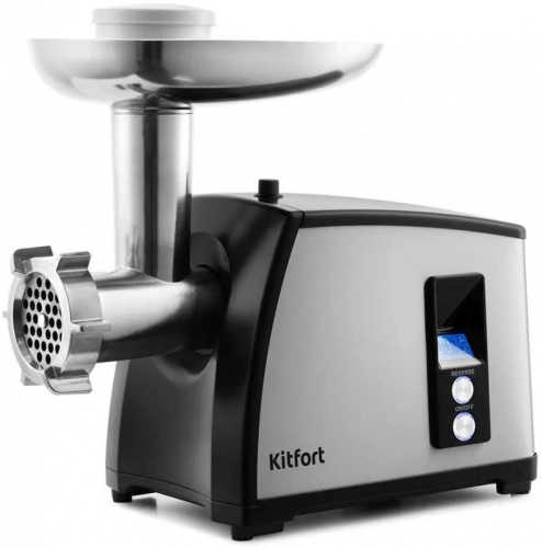 Мясорубка Kitfort KT-2105 1800Вт серебристый/черный | код 1208290 | KITFORT Мясорубка Kitfort KT-2105 1800Вт серебристый/черный | код 1208290 | KITFORT
