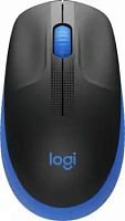 Мышь Logitech M190 черный/синий оптическая (1000dpi) беспроводная USB (2but) | код 1987912 | Logitech