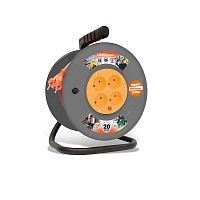 Удлинитель на катушке 4х20м без заземл. 6А IP44 ВЕМ-250 термо ПВС 2х0.75 UNIVersal 9634146