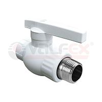 Кран шаровой комбинированный НР 20х1/2 (60/15) бел. | код 10144220 | VALFEX