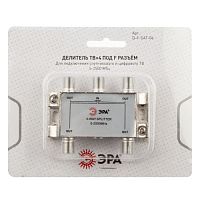 Делитель ТВ D-F-SAT-04 4 ответвления под F разъём 5-2500 МГц | код Б0048328 | ЭРА