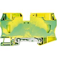 Заземляющая клемма, тип фиксации провода: пружинный, номинальное сечение: 35 мм кв., 125A, 800V, ширина: 16 мм, цвет: желто-зеленый, тип монтажа: DIN 35 | код 56.735.9053.0 | Wieland