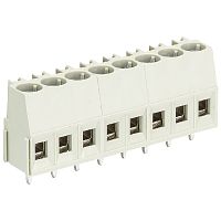 Клемма на печатную плату, подвод кабеля сбоку, 4 полюса, шаг: 5 мм, винтовая фиксация провода, с маркировкой, 300V, 16А, цвет: серый, серия 8191 | код 25.161.0453.0 | Wieland