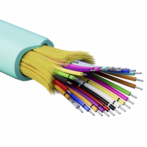 Кабель волоконно-оптический, распределительный, арамидные упрочняющие нити, для внутренней прокладки, нг(А)-HF, 24 ОВ, категория OM3 | код RNDT3C24AQ01 | DKC