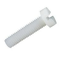 Винт пластиковый полиамидный RUICHI DIN84, М3x6 мм, PA66, белый | код 110990 | Ruichi