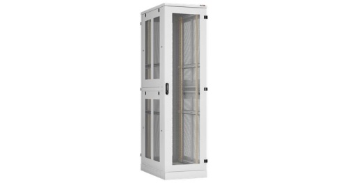 Напольный шкаф 19, 47U, перфорированные двухуровневые стенки и перфорированные двери, Ш600хВ2280хГ1000мм, в разобранном виде, серый | код TFA-476010-PEPE-GY | TLK Напольный шкаф 19, 47U, перфорированные двухуровневые стенки и перфорированные двери, Ш600хВ2280хГ1000мм, в разобранном виде, серый | код TFA-476010-PEPE-GY | TLK