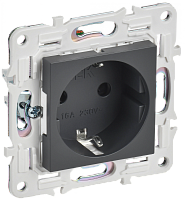 SKANDY Роз. с з/к/ш 16А б/к SK-R06T титан IEK | код SK-R14-16-1-K48 | IEK