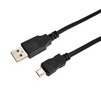 Шнур micro USB (male) - USB-A (male) 3M черный REXANT | код 18-1166-2 | REXANT