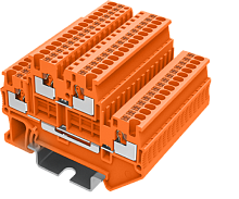 TPD1.5-2-OG Клемма TP 1-1 проходная 2-уровневая, сеч.1.5мм2, оранж., шт | код TPD1.5-2-OG | SUPU