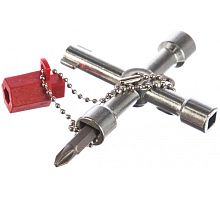 4-лучевой крестовой ключ для стандартных шкафов и систем запирания, L-76 мм, | код KN-001103 | KNIPEX