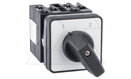 Переключатель UKT0-1-8220/E, 1P, 20A, тип 1-2, 1NO на 1_2, 6.5kW(400VAC), на дверь, фронт IP65 | код UKT0-1-8220/E | Kripal