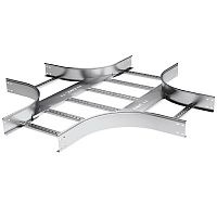 Х-ответвитель 50х500 R300 в комплекте с крепежными элементами и соединительными пластинами, необходимыми для монтажа, цинк-ламельный | код LX5305KZL | DKC