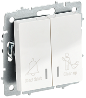 BRITE Выключ. 2-кл. с инд. отел. 10А ВС10-2-9-БрБ бел. IEK | код BR-V20-2-10-K01 | IEK