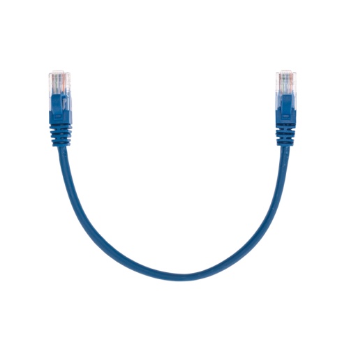 Патч-корд U/UTP, CAT 5e, RJ45-RJ45, 26AWG, LSZH, синий, 0,3м REXANT | код 02-0104-03 | REXANT