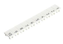 Маркировка для клемм сечением 4 мм.кв., шириной 6 мм, 10 шильдиков, белая, нанесенные знаки: F1,F1, … ,F1 | код 04.856.0953.0 | Wieland