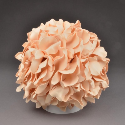 Светильник светодиодный со сменной лампой (в/к) Гортензия Белый/Кремовый E27, теплый белый свет (3000K). Плафон D150мм, прозрачный. Белое основание. TM | код UL-00007229 | Uniel