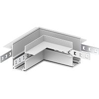 Соединитель угловой белый для низковольтного встраиваемого шинопровода | код 41981 | Feron